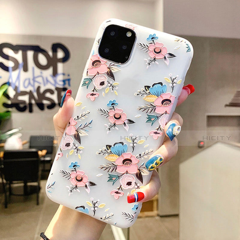 Funda Silicona Gel Goma Flores Carcasa H11 para Apple iPhone 11 Pro