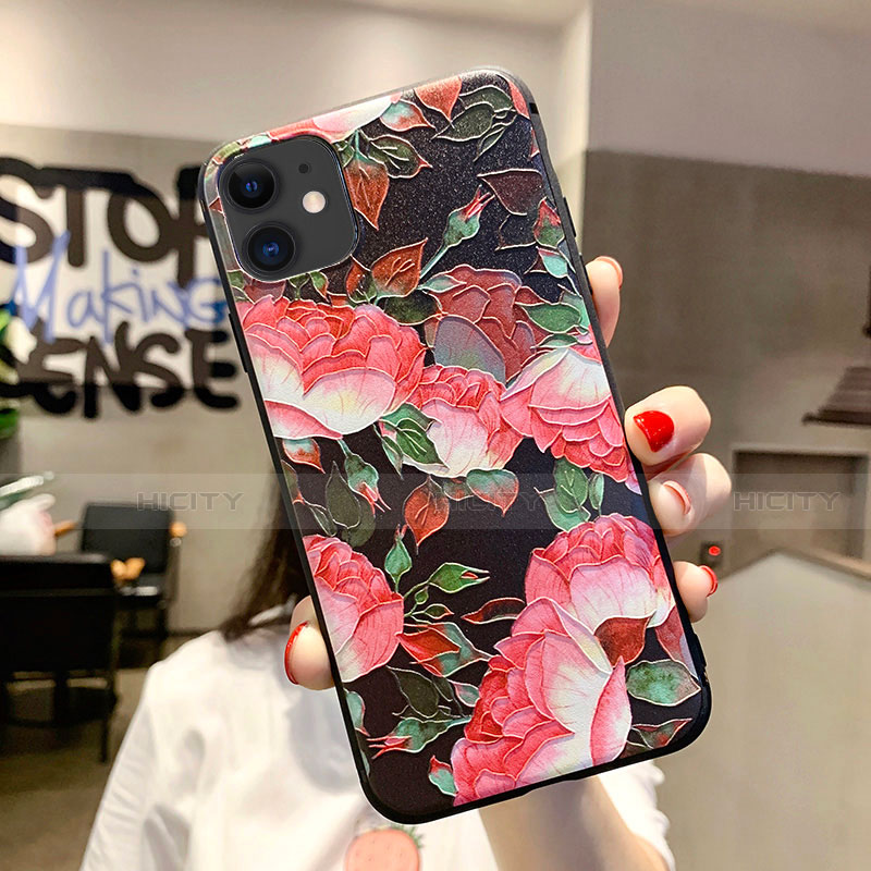 Funda Silicona Gel Goma Flores Carcasa H12 para Apple iPhone 11