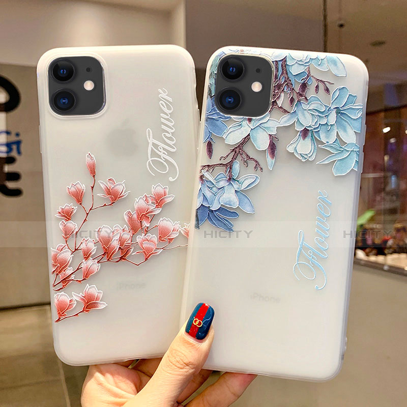 Funda Silicona Gel Goma Flores Carcasa H18 para Apple iPhone 11