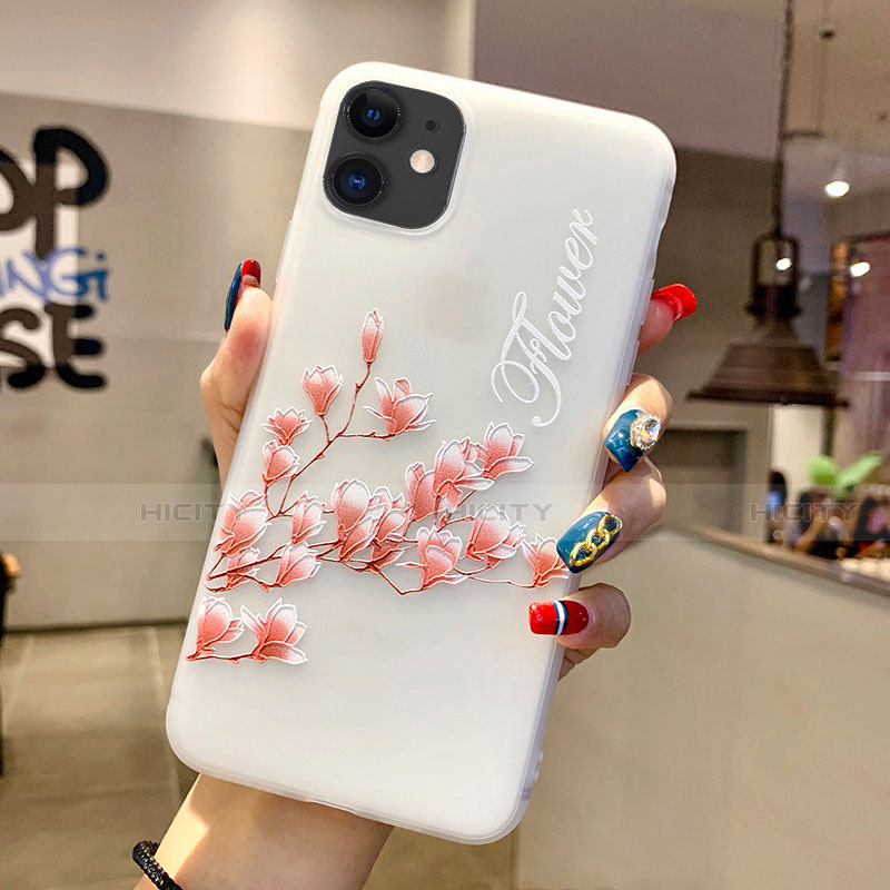 Funda Silicona Gel Goma Flores Carcasa H18 para Apple iPhone 11