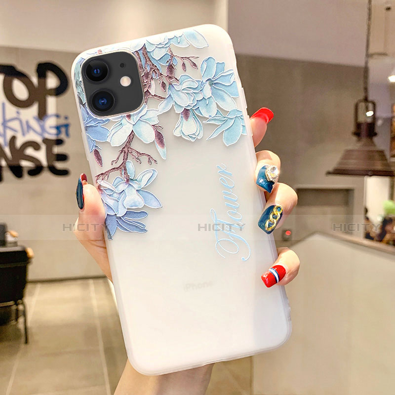 Funda Silicona Gel Goma Flores Carcasa H18 para Apple iPhone 11