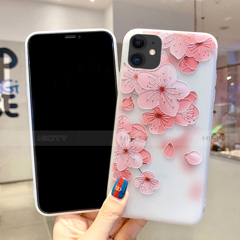 Funda Silicona Gel Goma Flores Carcasa H19 para Apple iPhone 11