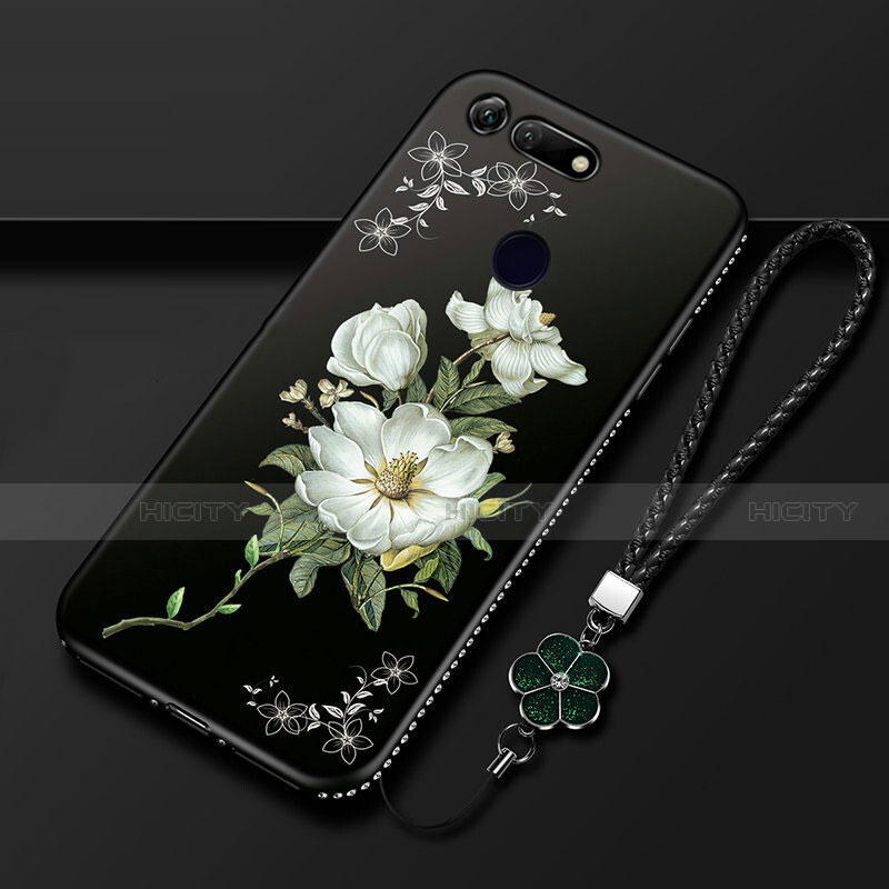 Funda Silicona Gel Goma Flores Carcasa K01 para Huawei Honor V20