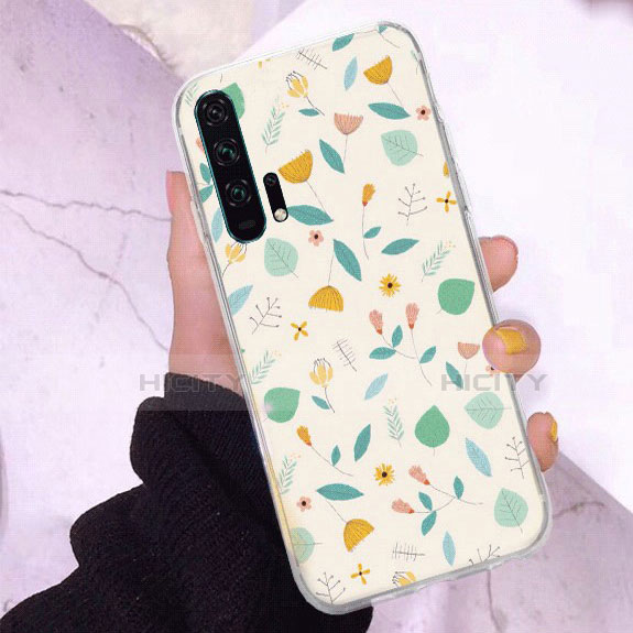 Funda Silicona Gel Goma Flores Carcasa K02 para Huawei Honor 20 Pro Multicolor