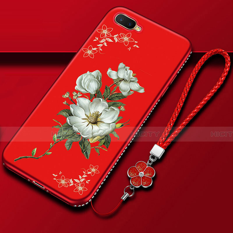 Funda Silicona Gel Goma Flores Carcasa M02 para Oppo R15X