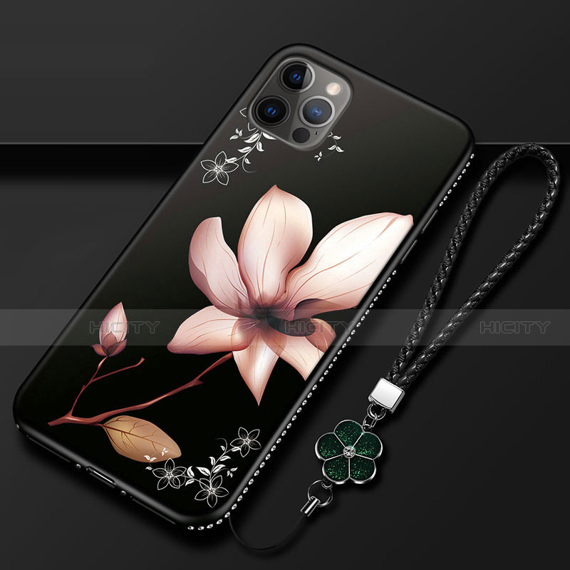 Funda Silicona Gel Goma Flores Carcasa para Apple iPhone 12 Pro