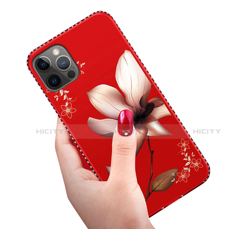 Funda Silicona Gel Goma Flores Carcasa para Apple iPhone 12 Pro Max