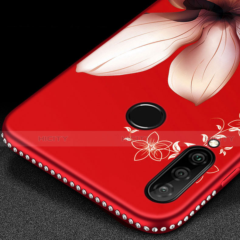 Funda Silicona Gel Goma Flores Carcasa para Huawei Enjoy 9s