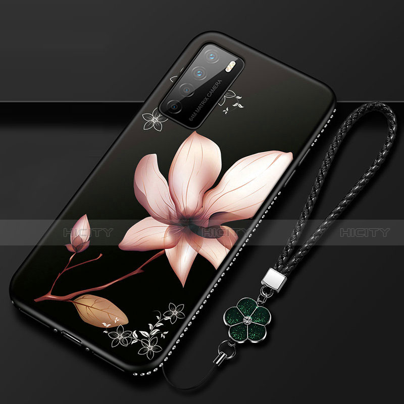 Funda Silicona Gel Goma Flores Carcasa para Huawei Honor Play4 5G