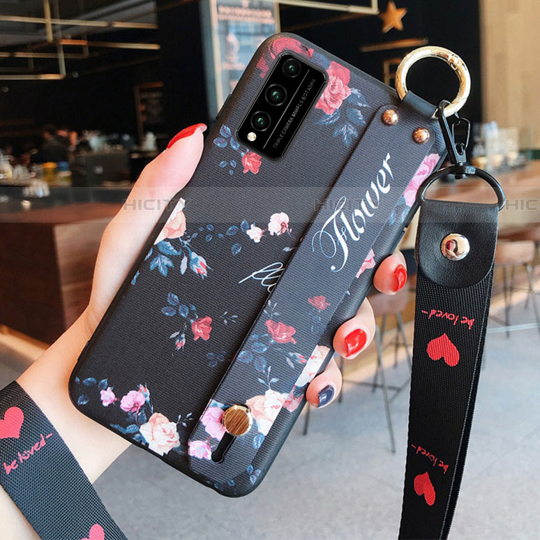 Funda Silicona Gel Goma Flores Carcasa para Huawei Honor Play4T Pro