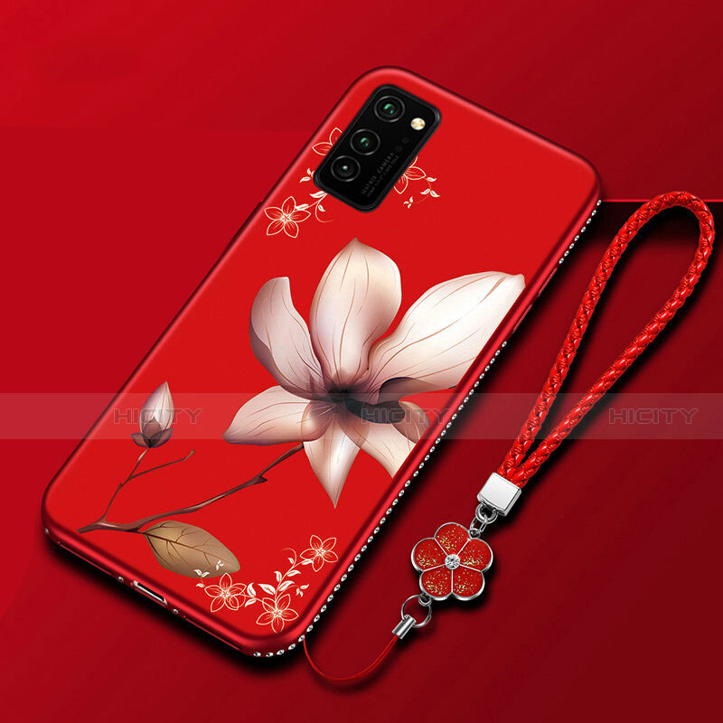 Funda Silicona Gel Goma Flores Carcasa para Huawei Honor V30 5G