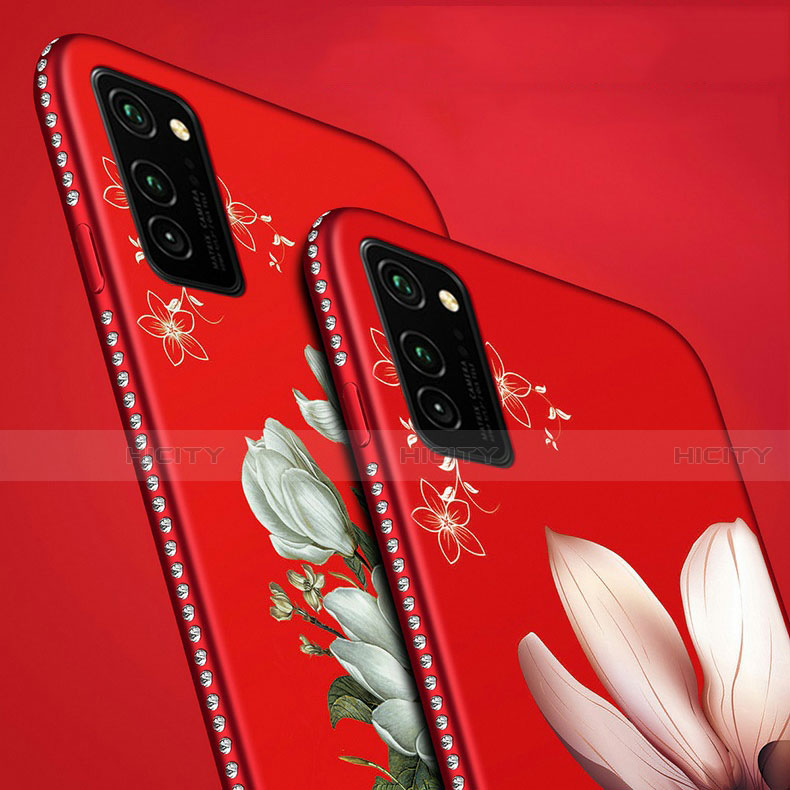 Funda Silicona Gel Goma Flores Carcasa para Huawei Honor V30 Pro 5G