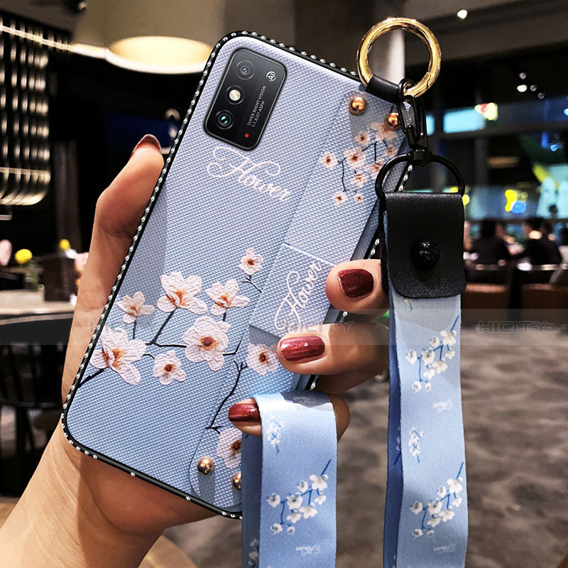 Funda Silicona Gel Goma Flores Carcasa para Huawei Honor X10 Max 5G