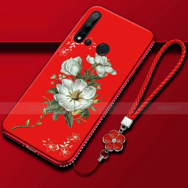 Funda Silicona Gel Goma Flores Carcasa para Huawei Nova 5i