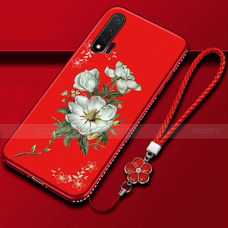 Funda Silicona Gel Goma Flores Carcasa para Huawei Nova 6