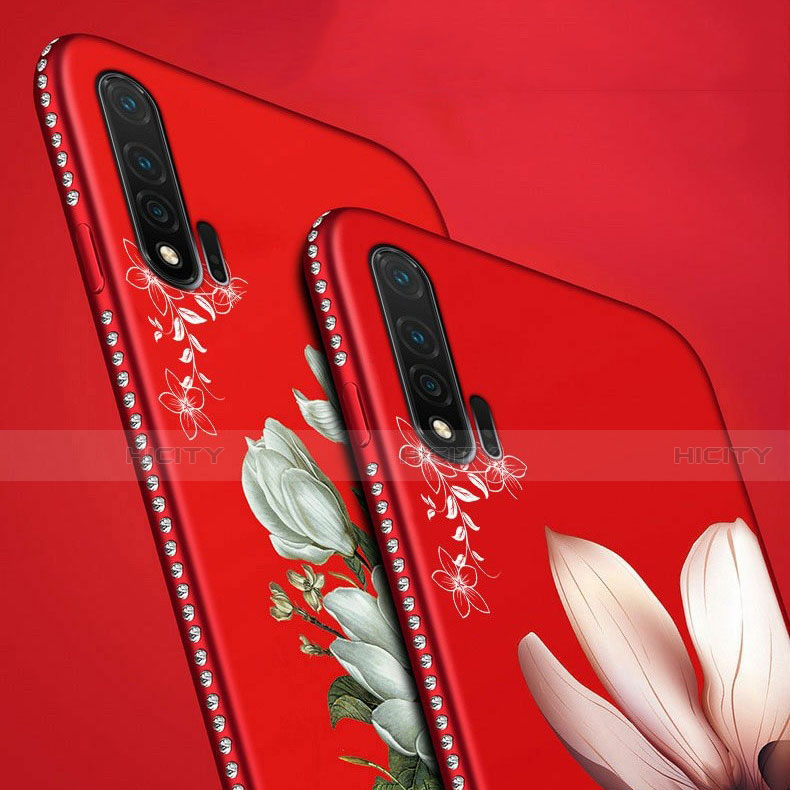 Funda Silicona Gel Goma Flores Carcasa para Huawei Nova 6