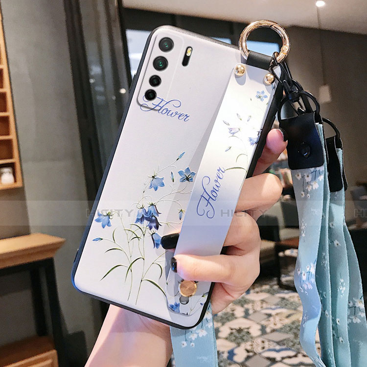 Funda Silicona Gel Goma Flores Carcasa para Huawei Nova 7 SE 5G