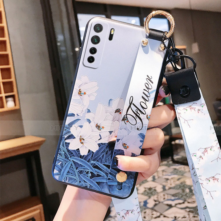 Funda Silicona Gel Goma Flores Carcasa para Huawei Nova 7 SE 5G