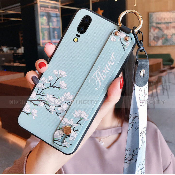 Funda Silicona Gel Goma Flores Carcasa para Huawei P20