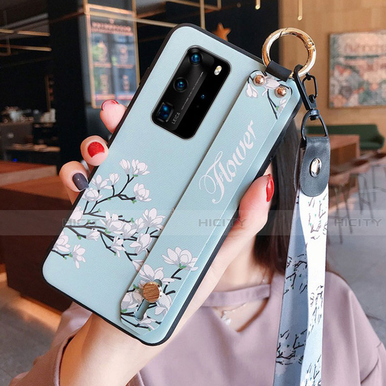 Funda Silicona Gel Goma Flores Carcasa para Huawei P40 Pro