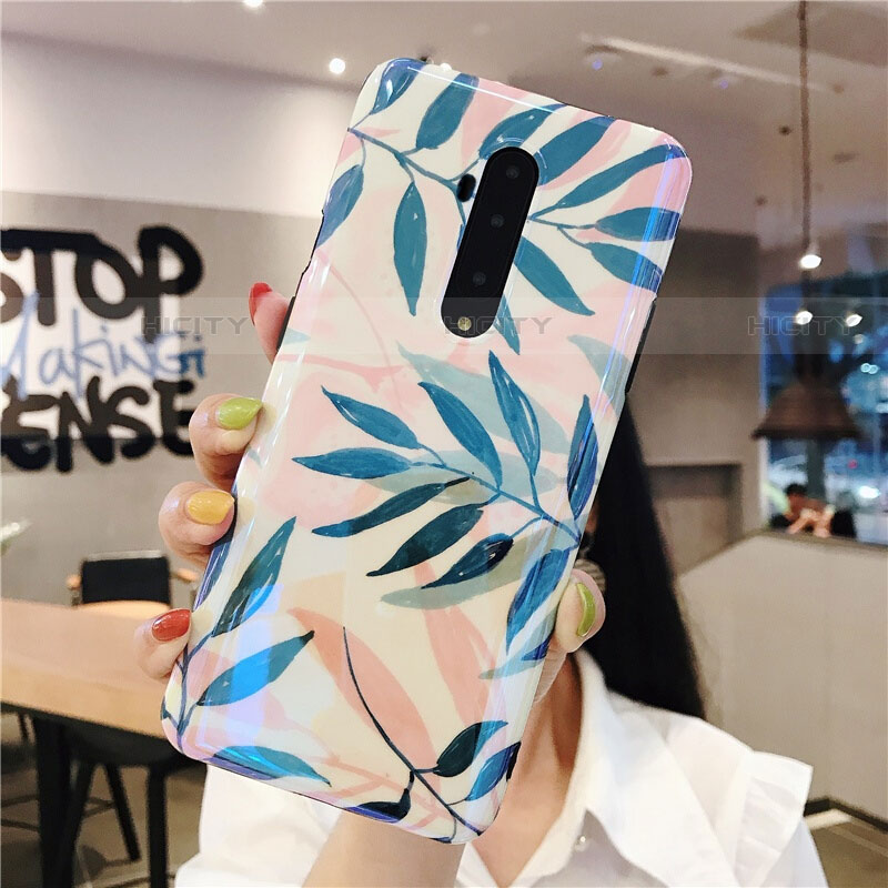 Funda Silicona Gel Goma Flores Carcasa para OnePlus 7T Pro