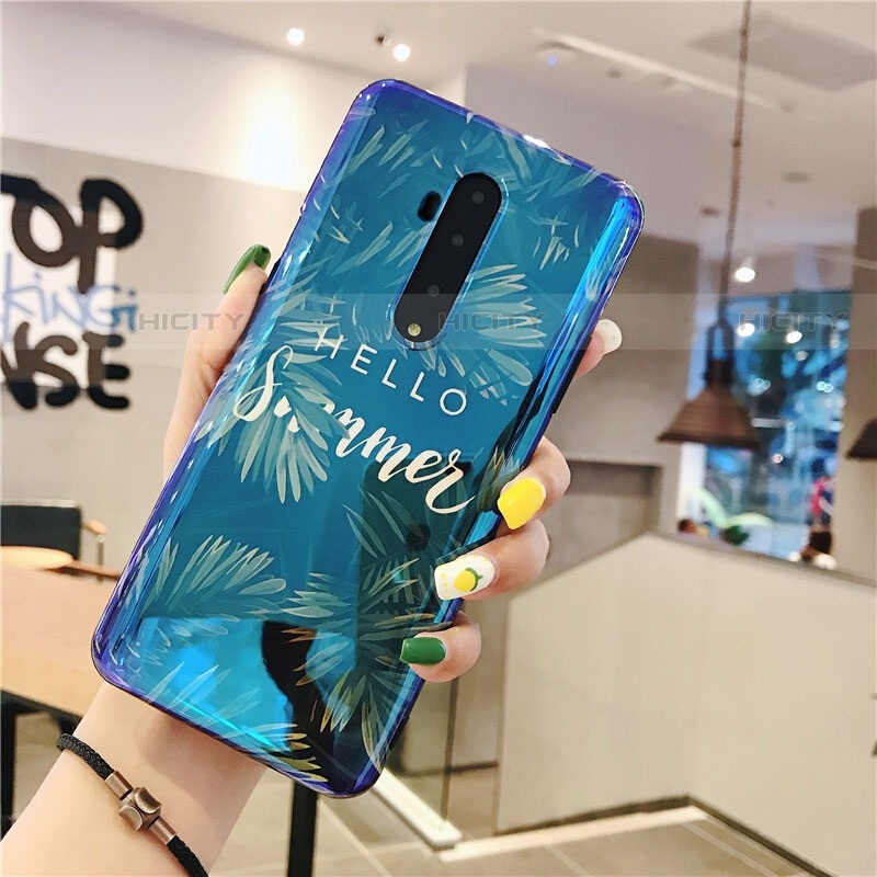 Funda Silicona Gel Goma Flores Carcasa para OnePlus 7T Pro