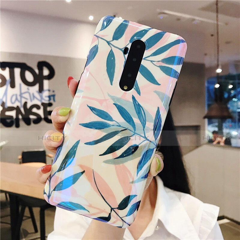 Funda Silicona Gel Goma Flores Carcasa para OnePlus 7T Pro 5G