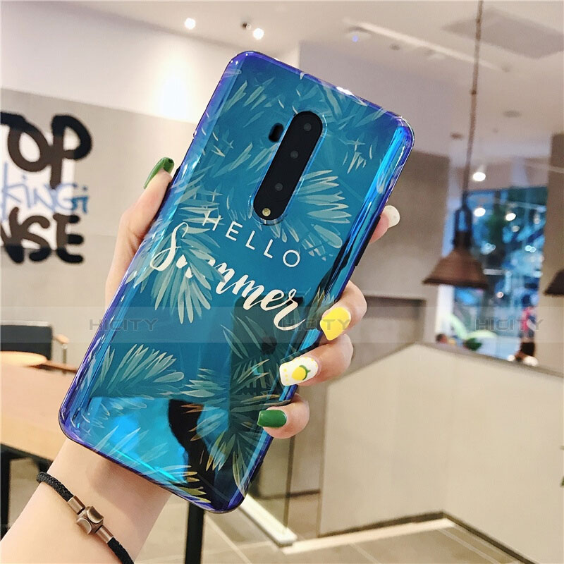 Funda Silicona Gel Goma Flores Carcasa para OnePlus 7T Pro 5G