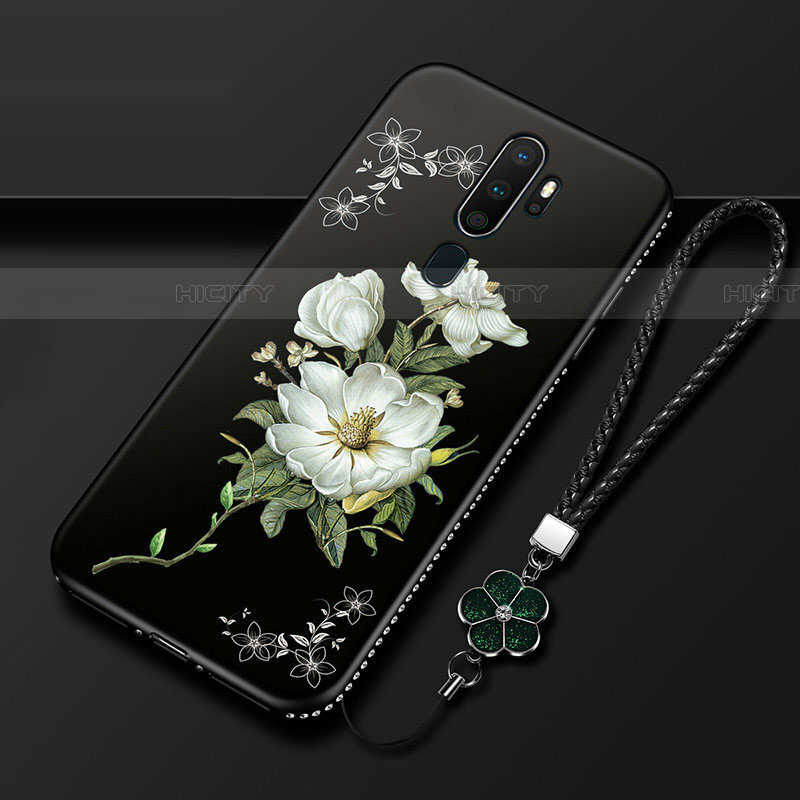 Funda Silicona Gel Goma Flores Carcasa para Oppo A11