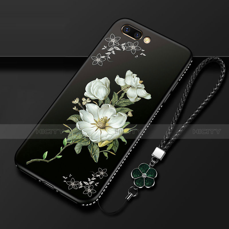 Funda Silicona Gel Goma Flores Carcasa para Oppo A5