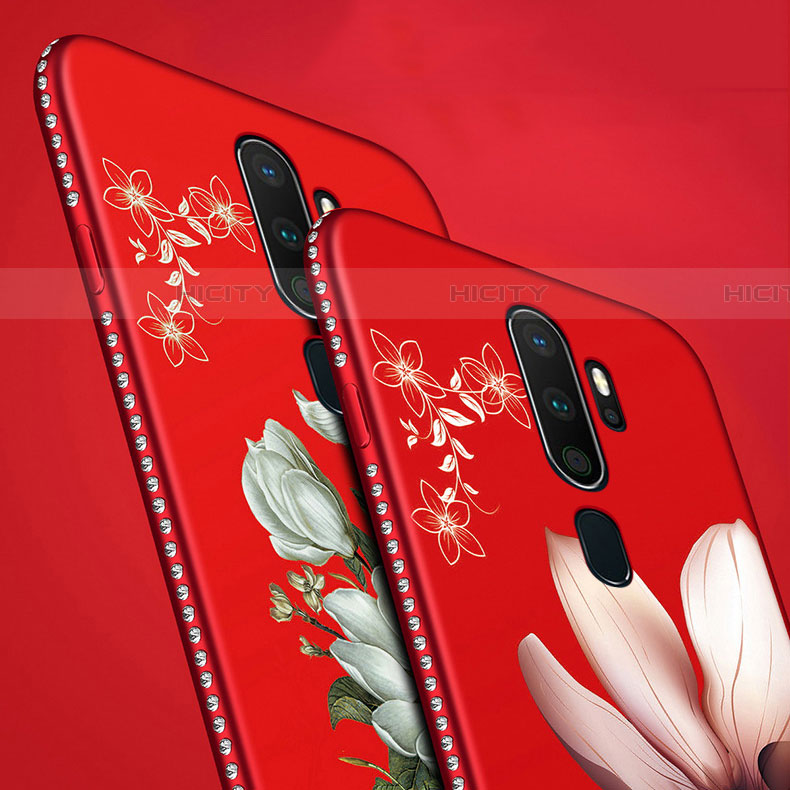 Funda Silicona Gel Goma Flores Carcasa para Oppo A9 (2020)