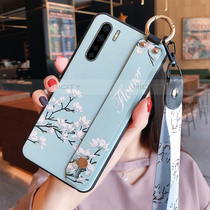 Funda Silicona Gel Goma Flores Carcasa para Oppo A91