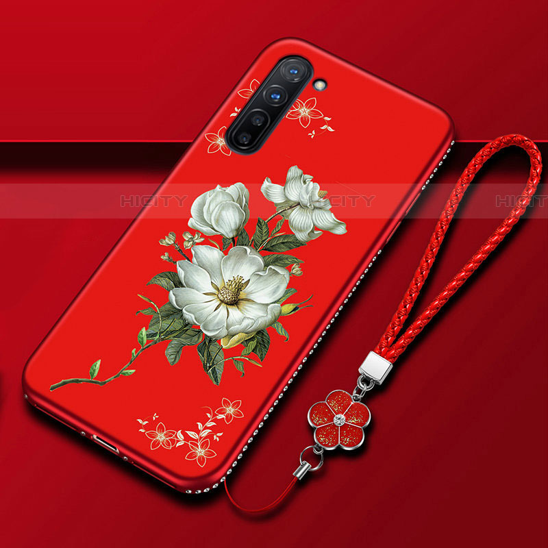 Funda Silicona Gel Goma Flores Carcasa para Oppo Find X2 Lite