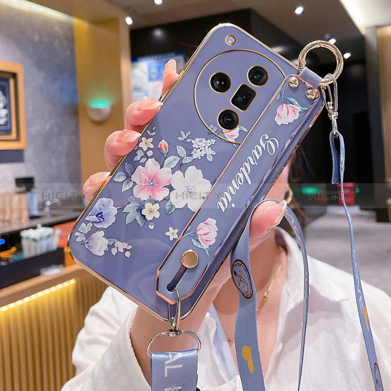 Funda Silicona Gel Goma Flores Carcasa para Oppo Find X7 Ultra 5G