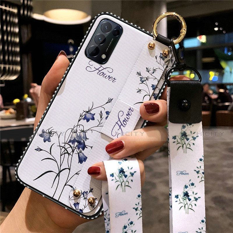 Funda Silicona Gel Goma Flores Carcasa para Oppo Reno5 5G