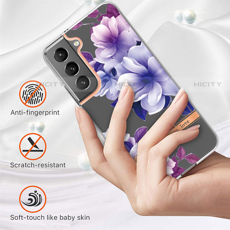 Funda Silicona Gel Goma Flores Carcasa para Samsung Galaxy S21 5G