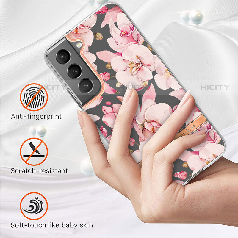 Funda Silicona Gel Goma Flores Carcasa para Samsung Galaxy S21 FE 5G