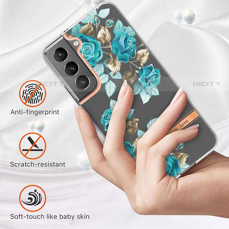 Funda Silicona Gel Goma Flores Carcasa para Samsung Galaxy S21 Plus 5G