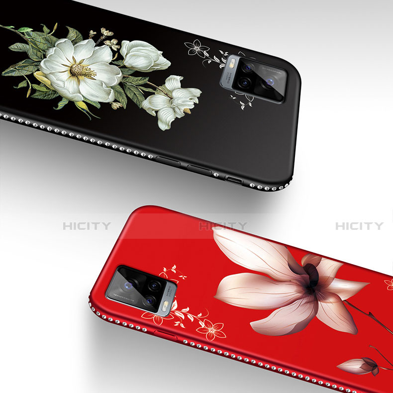 Funda Silicona Gel Goma Flores Carcasa para Vivo V20 Pro 5G