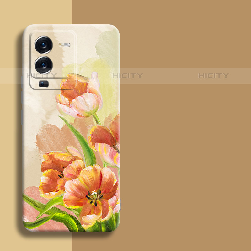 Funda Silicona Gel Goma Flores Carcasa para Vivo V25 Pro 5G Vistoso