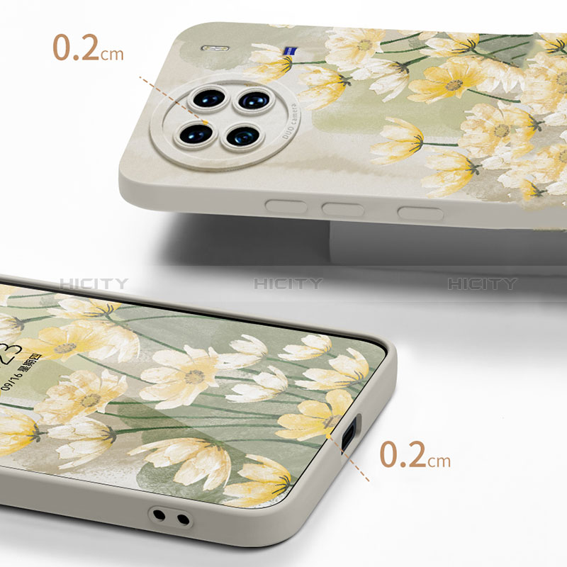 Funda Silicona Gel Goma Flores Carcasa para Vivo X90 Pro 5G