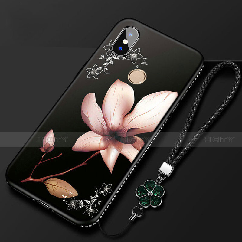 Funda Silicona Gel Goma Flores Carcasa para Xiaomi Mi A2 Lite