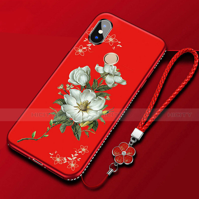 Funda Silicona Gel Goma Flores Carcasa para Xiaomi Mi A2 Lite