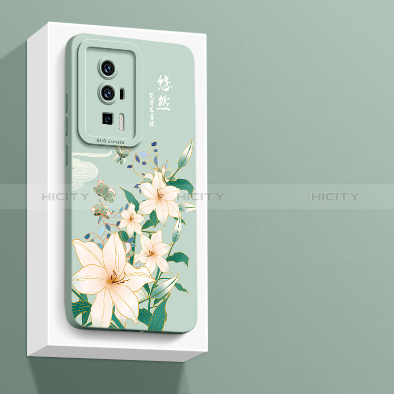 Funda Silicona Gel Goma Flores Carcasa para Xiaomi Poco F5 Pro 5G