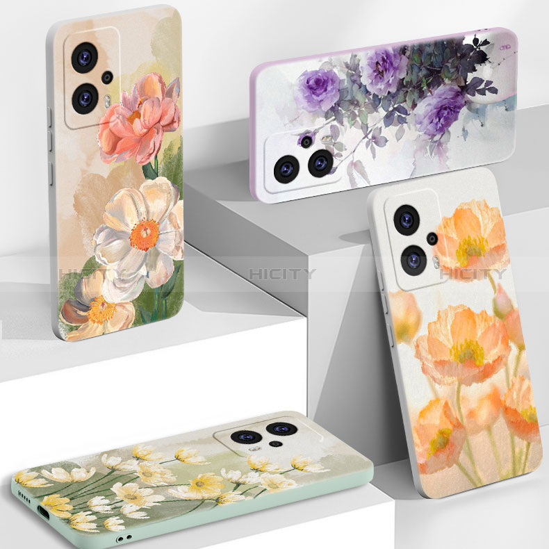 Funda Silicona Gel Goma Flores Carcasa para Xiaomi Poco X4 GT 5G