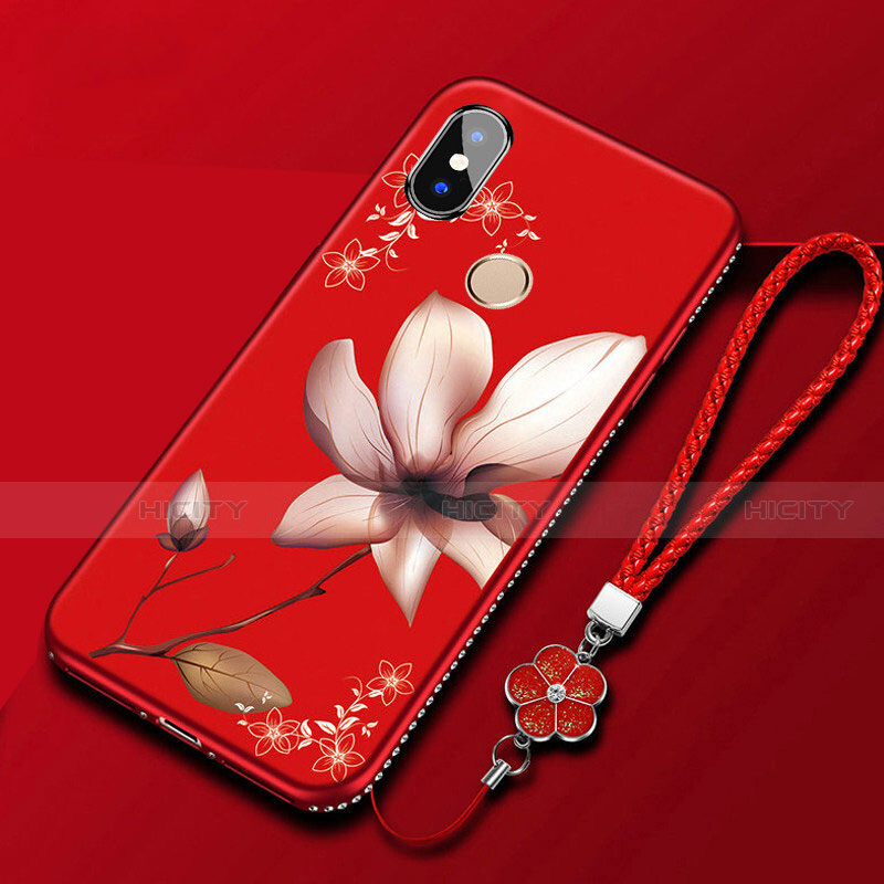 Funda Silicona Gel Goma Flores Carcasa para Xiaomi Redmi 6 Pro