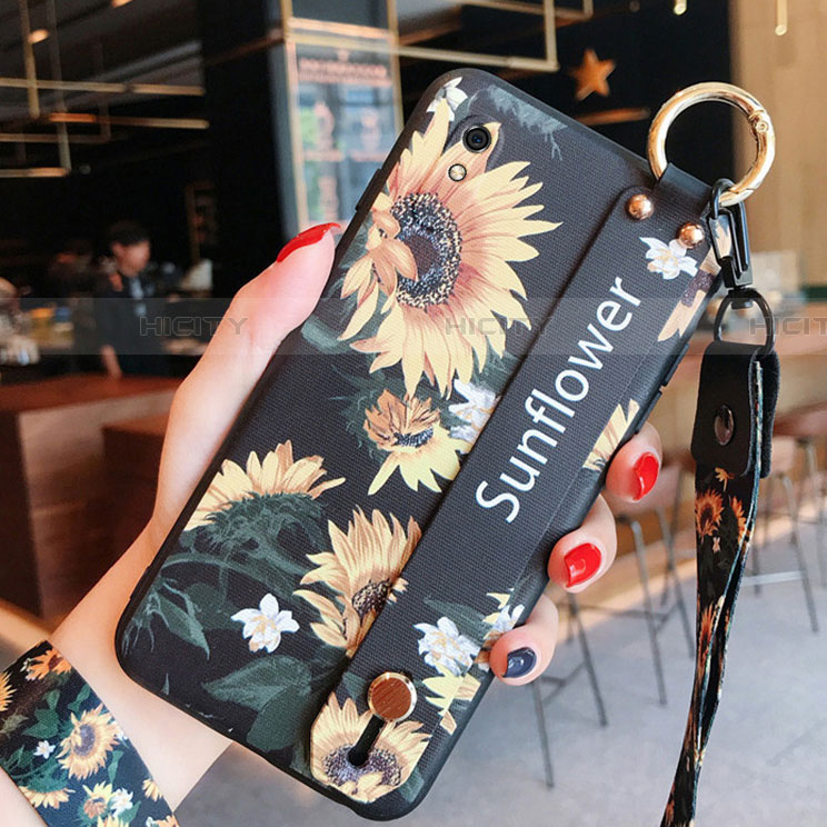 Funda Silicona Gel Goma Flores Carcasa para Xiaomi Redmi 9A