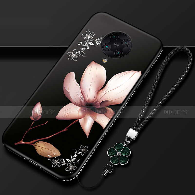 Funda Silicona Gel Goma Flores Carcasa para Xiaomi Redmi K30 Pro Zoom Negro