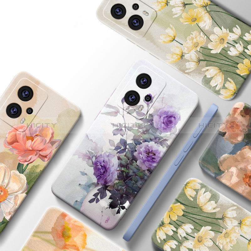 Funda Silicona Gel Goma Flores Carcasa para Xiaomi Redmi K50i 5G