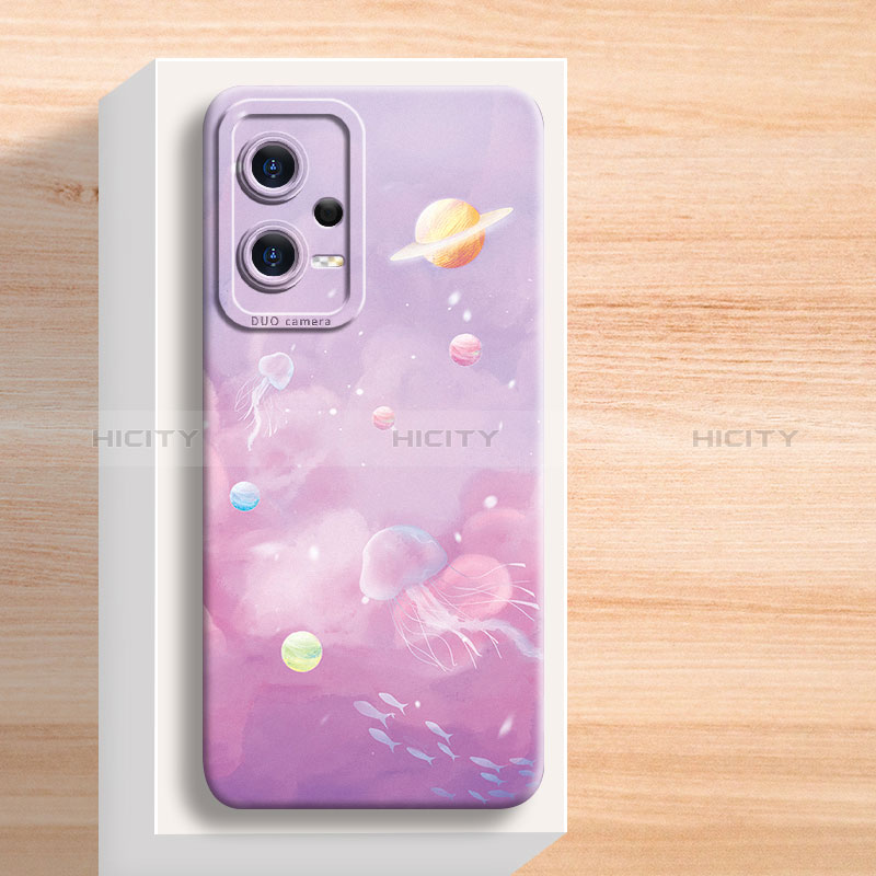 Funda Silicona Gel Goma Flores Carcasa para Xiaomi Redmi Note 12 5G